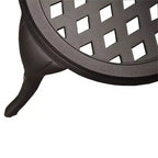 3pc Contemporary Modern Mesh Lattice Aluminum Patio Bistro Set - Black- Oakland Living: Weather-Resistant 2-Person Outdoor Dining Set