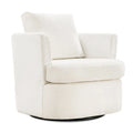 Modern Chenille Upholstered Swivel Accent Barrel Chair Set Modern Swivel Armchair for Living Room