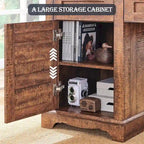 60 Farmhouse L Shaped Executive Desk, Wood Corner Desk, Computer Desk