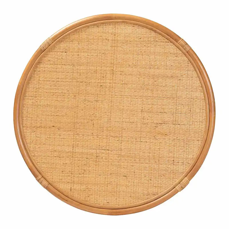 bali & pari Louis Modern Bohemian Natural Brown Rattan Coffee Table