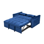 Modern Velvet Futon Loveseat with Reclining Backrest & Pockets, Seats 2 â€?Dark Gray / Light Gray / Blue / Black
