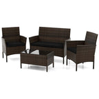 Costway 4 PCS Patio Furniture Set with Washable Cushions and Tempered - See Details