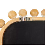 45"x24" Wood Wall Mirror with Beaded Frame Brown - Olivia & May: Decorative Rectangular Wall-Mount