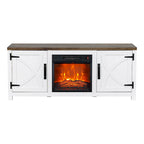 58 Farmhouse Electric Fireplace TV Stands Console Table for TV's up to 65