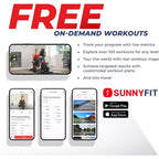 Sunny Health & Fitness Sleek Stride Smart Compact Auto Incline Treadpad Treadmill