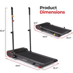 Sunny Health & Fitness Smart Slim Treadmill with Arm Exerciser