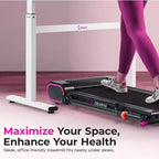 Sunny Health & Fitness Smart Slim Treadmill with Arm Exerciser