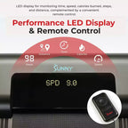 Sunny Health & Fitness Smart Slim Treadmill with Arm Exerciser