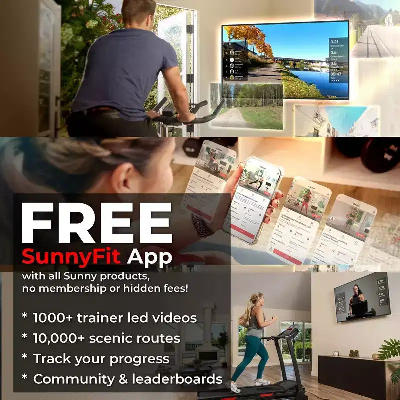 Sunny Health & Fitness Easy Assembly Non-Powered Folding Treadmill