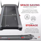 Sunny Health & Fitness Helius Lite Smart Brushless Motor Treadpad Treadmill