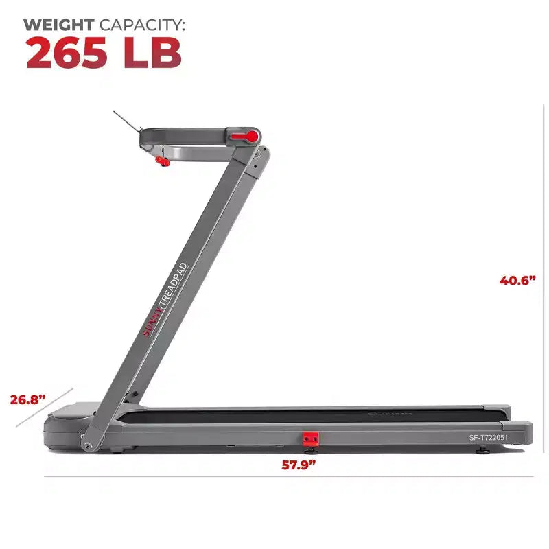 Sunny Health & Fitness Helius Lite Smart Brushless Motor Treadpad Treadmill