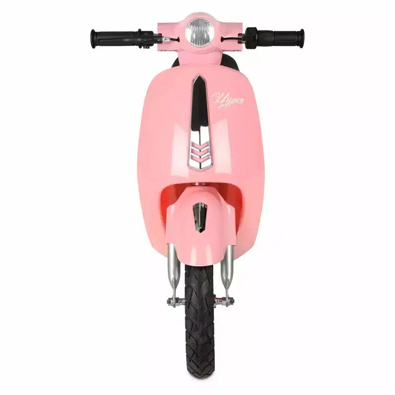 Hyper Blush Retro Scooter 24 Volt Battery Powered Electric Scooter with Easy Twist Throttle: Steel & Plastic, 15 mph, 170 lb Capacity