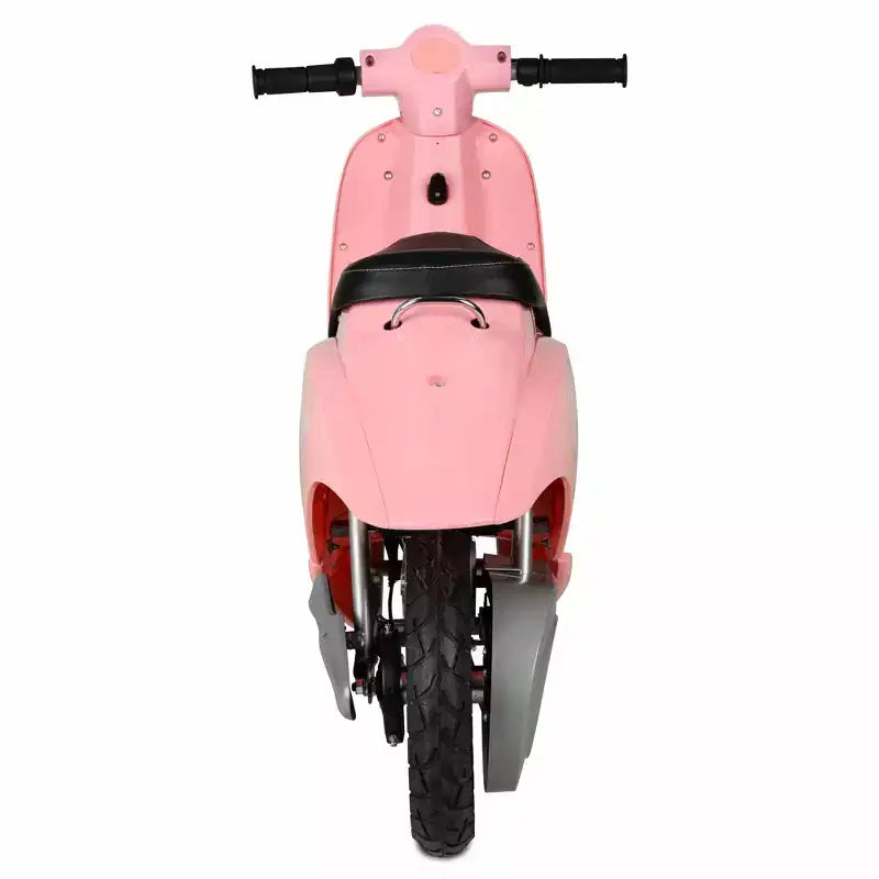 Hyper Blush Retro Scooter 24 Volt Battery Powered Electric Scooter with Easy Twist Throttle: Steel & Plastic, 15 mph, 170 lb Capacity