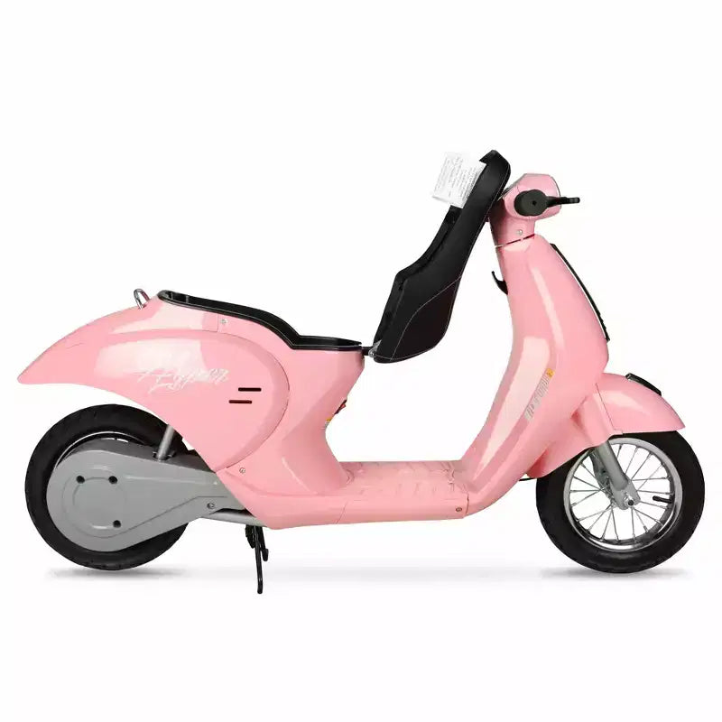 Hyper Blush Retro Scooter 24 Volt Battery Powered Electric Scooter with Easy Twist Throttle: Steel & Plastic, 15 mph, 170 lb Capacity
