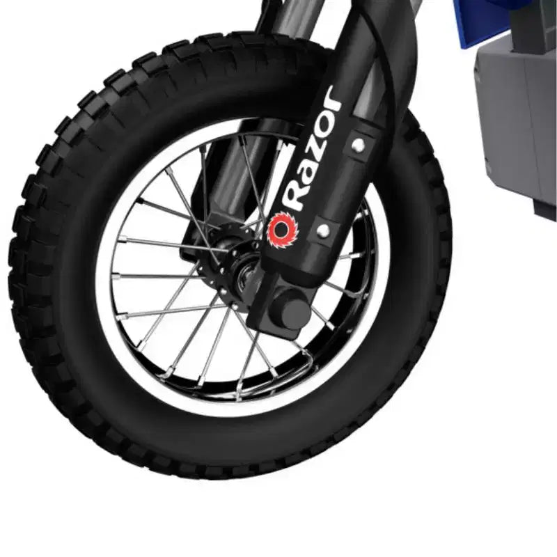 Razor 24V MX350 Dirt Rocket Electric Powered Ride-On Bike - Blue: 250W Motor, 14 MPH