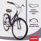 Huffy Sienna 24" G MLT SPD Comfort Bike - Gloss Eggplant