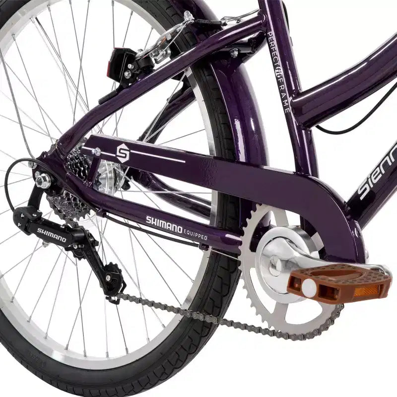 Huffy Sienna 24" G MLT SPD Comfort Bike - Gloss Eggplant