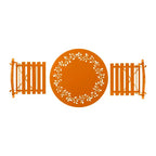 3pc Steel Bistro Set with Folding Table and Chairs Orange - Alpine Corporation