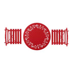 3pc Steel Bistro Set with Folding Table and Chairs Red - Alpine Corporation: Weather-Resistant Outdoor Furniture for Balcony