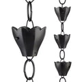 Good Directions 8.5' Modern Farmhouse Tulip Aluminum Rain Chain - Black
