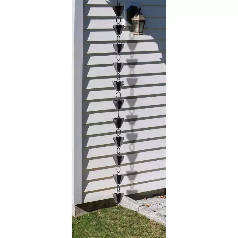Good Directions 8.5' Modern Farmhouse Tulip Aluminum Rain Chain - Black