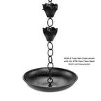 Good Directions 8.5' Modern Farmhouse Tulip Aluminum Rain Chain - Black