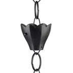 Good Directions 8.5' Modern Farmhouse Tulip Aluminum Rain Chain - Black