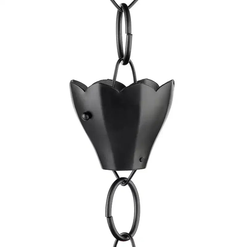 Good Directions 8.5' Modern Farmhouse Tulip Aluminum Rain Chain - Black