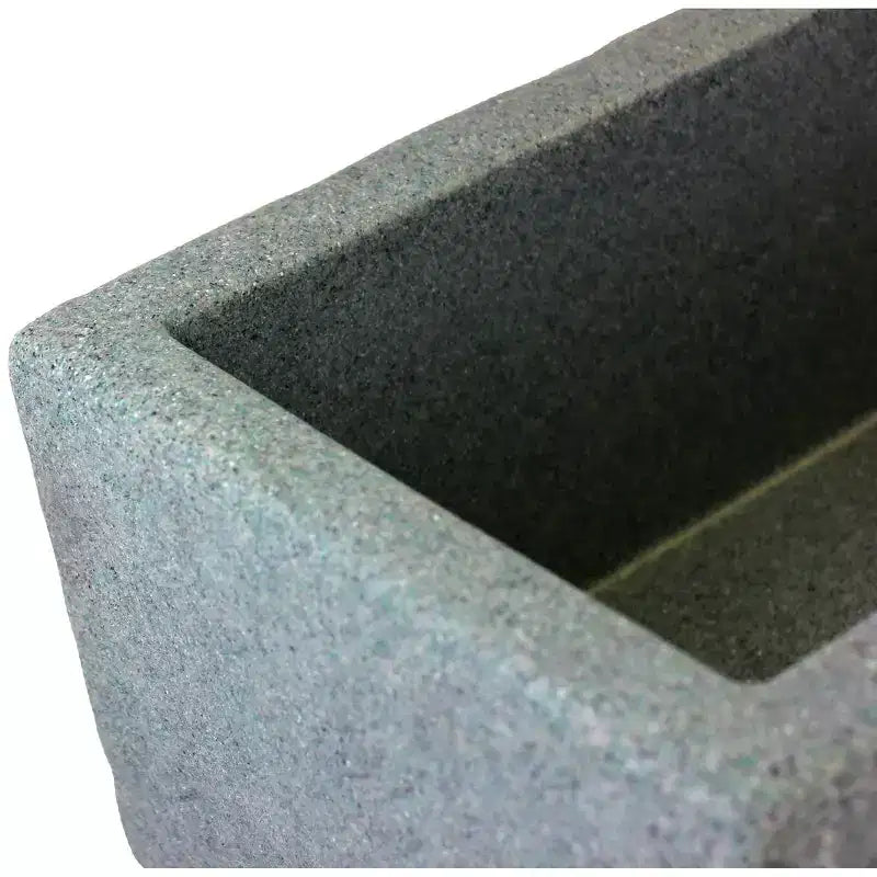 Emsco Trough: Weatherproof Resin, Ground Freestanding Planter, No Assembly Required 10"x30"x7.5", Rectangular