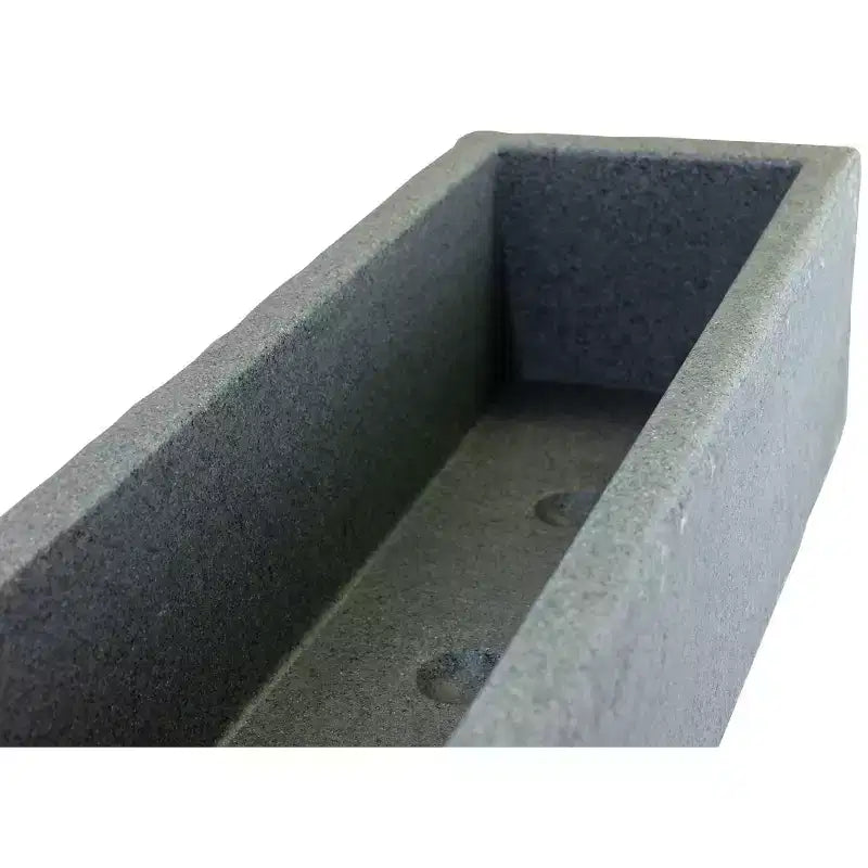 Emsco Trough: Weatherproof Resin, Ground Freestanding Planter, No Assembly Required 10"x30"x7.5", Rectangular