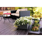 Emsco Trough: Weatherproof Resin, Ground Freestanding Planter, No Assembly Required 10"x30"x7.5", Rectangular