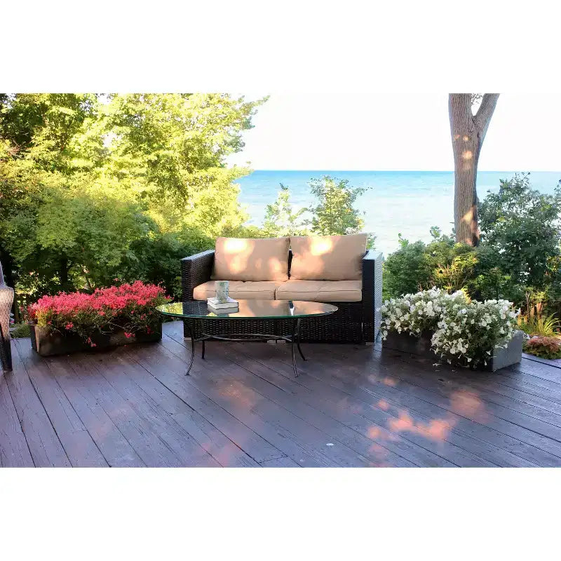 Emsco Trough: Weatherproof Resin, Ground Freestanding Planter, No Assembly Required 10"x30"x7.5", Rectangular