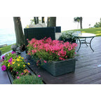 Emsco Trough: Weatherproof Resin, Ground Freestanding Planter, No Assembly Required 10"x30"x7.5", Rectangular