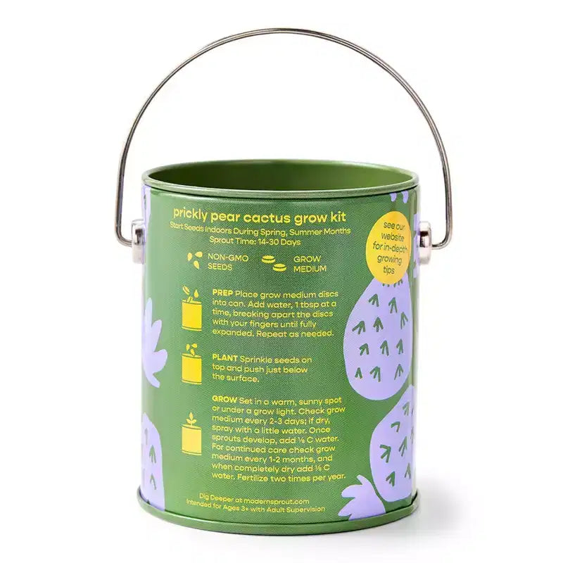 Modern Sprout Cactus Complimentary Color Grow Stuck on You Seed Starter Kit