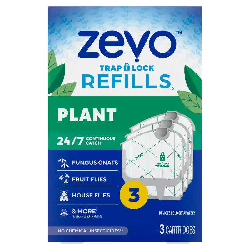Zevo Plant Flying Insect Trap 3pk Refill White
