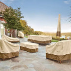 Classic Accessories Veranda Water-Resistant Offset Patio Umbrella & Frame 1pc Furniture Cover Beige