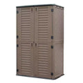 WELLFOR 380 gal Vertical Cabinet Deck Box Brown