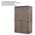 WELLFOR 380 gal Vertical Cabinet Deck Box Brown