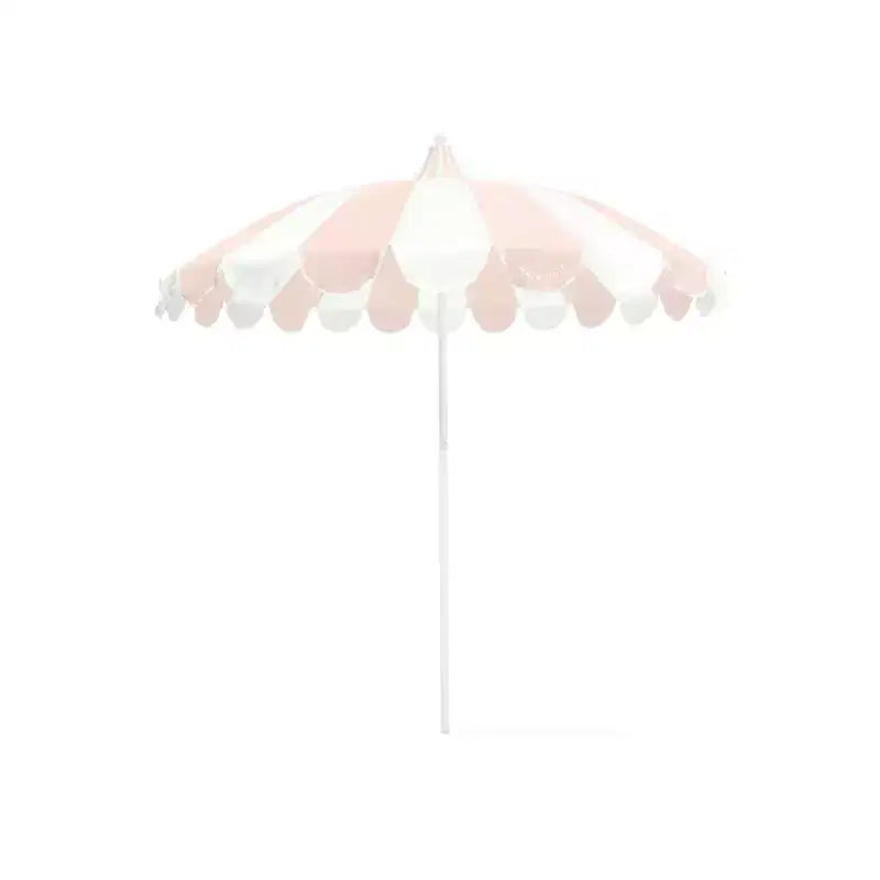 MINNIDIP Round Scalloped Market Patio Umbrella - Blush