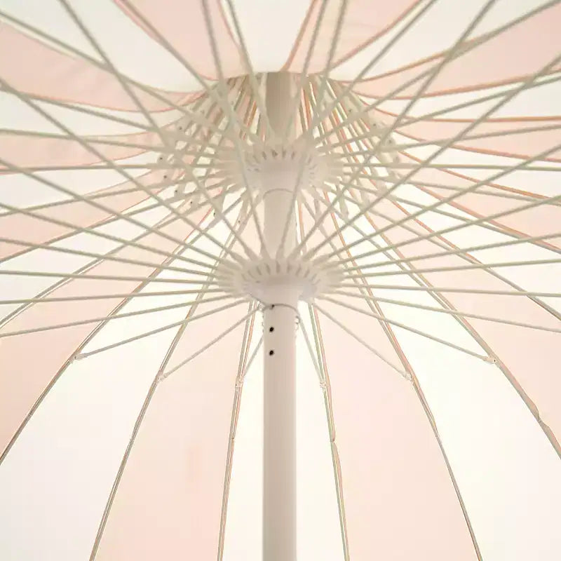 MINNIDIP Round Scalloped Market Patio Umbrella - Blush