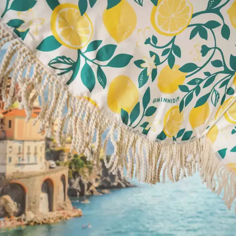 MINNIDIP Round Outdoor Patio Beach Umbrella - Limone