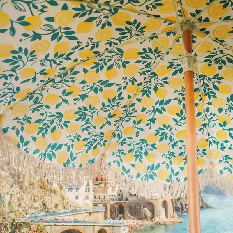 MINNIDIP Round Outdoor Patio Beach Umbrella - Limone