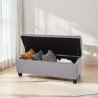 Storage Ottoman Bench, Storage Bench, Fabric Entryway Bedroom Bench, Loads 330 lb for Bedroom Living Room
