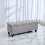 Storage Ottoman Bench, Storage Bench, Fabric Entryway Bedroom Bench, Loads 330 lb for Bedroom Living Room