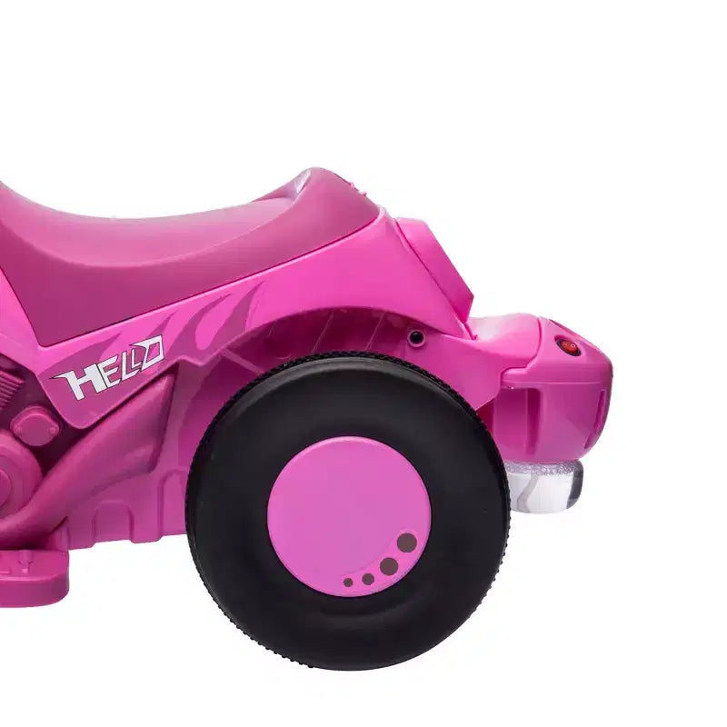Qaba Ride on Motorcycle, 6V Ride on Bubble Car, 3 Wheeled 2 MPH Electric Motorcycle for Kids w/ LED Headlight, Music, Forward & Reserve