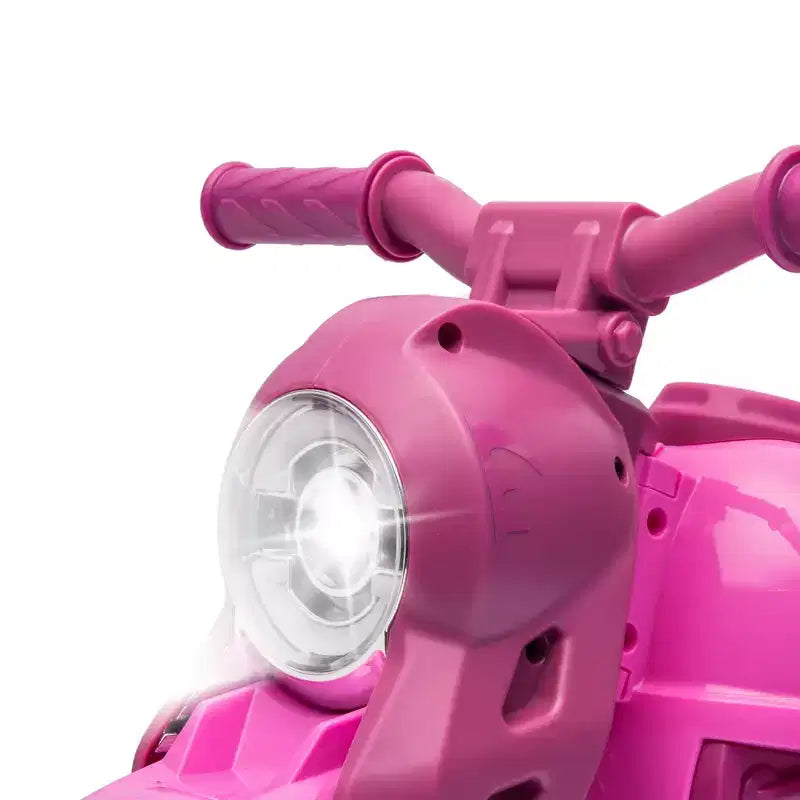 Qaba Ride on Motorcycle, 6V Ride on Bubble Car, 3 Wheeled 2 MPH Electric Motorcycle for Kids w/ LED Headlight, Music, Forward & Reserve
