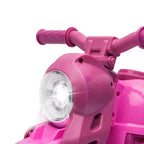 Qaba Ride on Motorcycle, 6V Ride on Bubble Car, 3 Wheeled 2 MPH Electric Motorcycle for Kids w/ LED Headlight, Music, Forward & Reserve