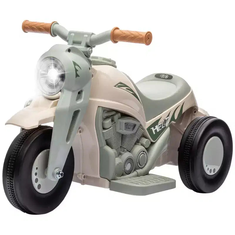 Qaba Ride on Motorcycle, 6V Ride on Bubble Car, 3 Wheeled 2 MPH Electric Motorcycle for Kids w/ LED Headlight, Music, Forward & Reserve