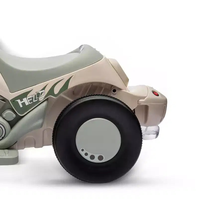 Qaba Ride on Motorcycle, 6V Ride on Bubble Car, 3 Wheeled 2 MPH Electric Motorcycle for Kids w/ LED Headlight, Music, Forward & Reserve