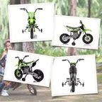 Qaba Kids Motorcycle with Twist Grip Throttle, 12V Electric Motorcycle with Training Wheels, Rear Suspension & Music